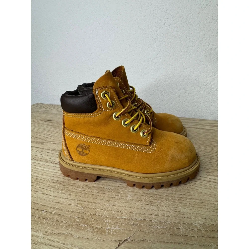 Timberland Wheat Nubuck 6 Inch Waterproof Premium Boots Toddler 8.5‎ M Outdoor